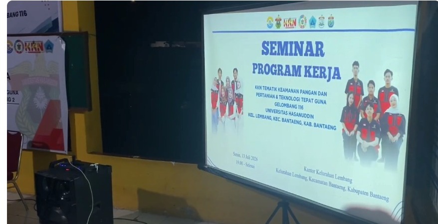Semarak Seminar Program Kerja KKN UNHAS Gelombang 116, Lagu "Kelurahan Lembang" Ciptaan Ketua RW 05 Jadi Simbol Kebersamaan dan Semangat Membangun Kelurahan.